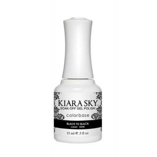 KIARA SKY – GEL POLISH - G435 BLACK TO BLACK